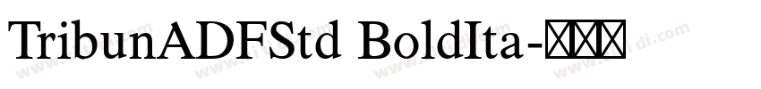 TribunADFStd BoldIta字体转换